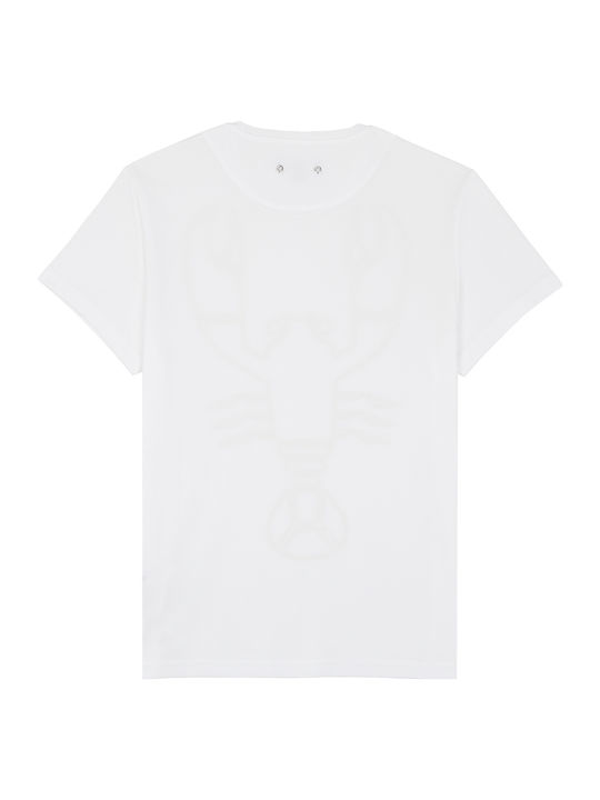 Vilebrequin T-shirt Bărbătesc cu Mânecă Scurtă White