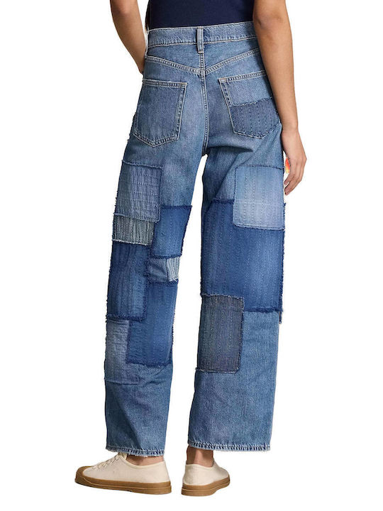 Ralph Lauren Hoch tailliert Damenjeanshose Blue