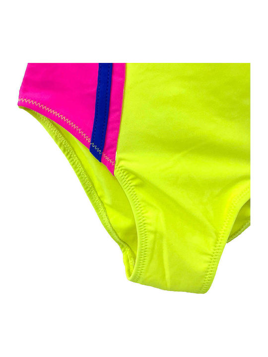 Ustyle Детски Бански Една част Fuchsia/yellow