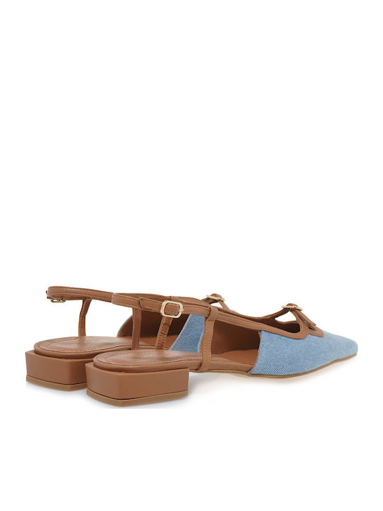 Γυναικείες Μπαλαρίνες Slingback σε Μπλε Χρώμα