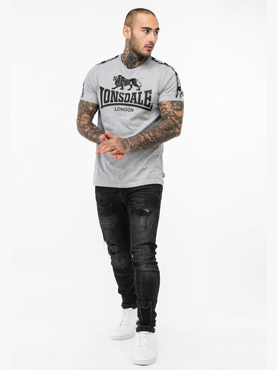 Lonsdale Herren T-Shirt Kurzarm Grey/Black
