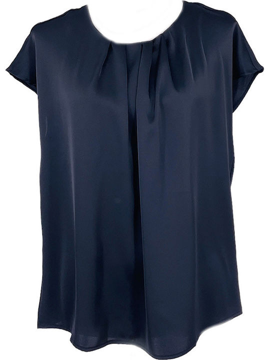Women's Blouse Satin Black