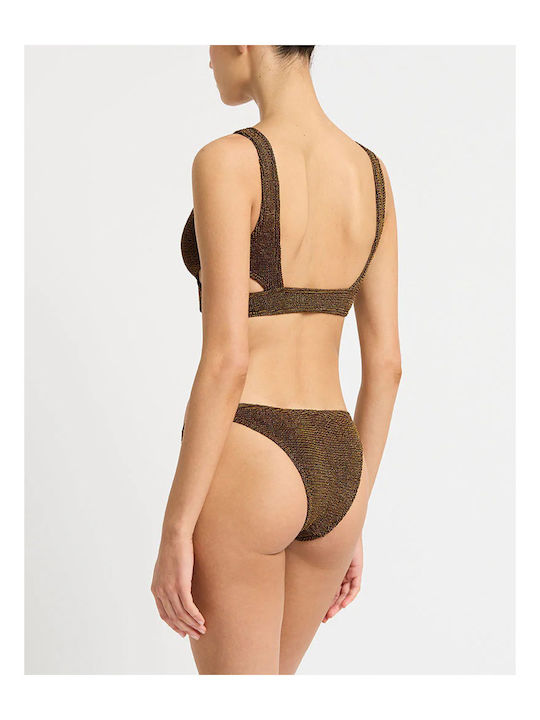 Bond-Eye Bikini Swim Top Gold