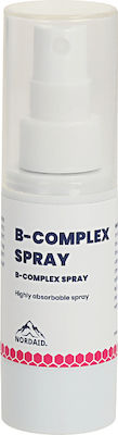 Nordaid B-Complex Spray Vitamin für Energie, Unterstützung des Immunsystems, die Haare, die Haut & die Nägel 30ml