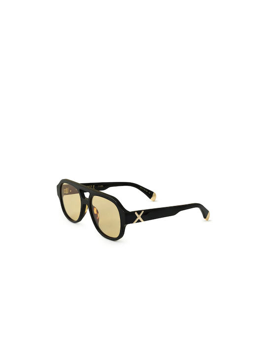 Oscar & Frank Le Style Women's Sunglasses with Black Plastic Frame and Yellow Lens