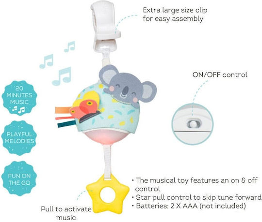 Taf Toys Pendant Toy for Car with Music and Teether Koala 12575