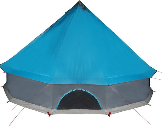 vidaXL Σκηνή Camping Teepee Μπλε για 12 Άτομα 600x600x350εκ.