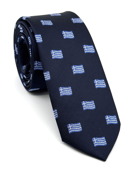 Legend Accessories Τυπου Micro Herren Krawatten Set Gedruckt in Blau Farbe