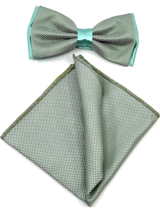 Legend Accessories Bow Tie Set with Pochette Turquoise