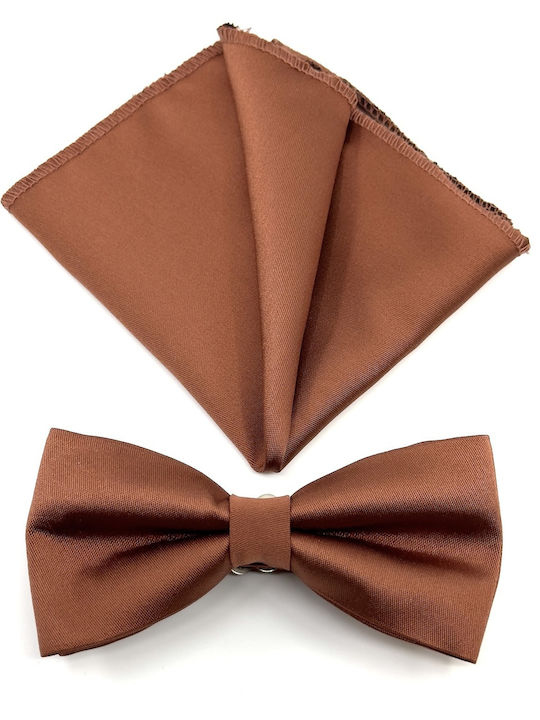 Legend Accessories Set Papion din material textil cu batista Portocaliu