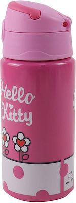Παγούρι Αλουμινίου Καλαμάκι Hello Kitty 500ml