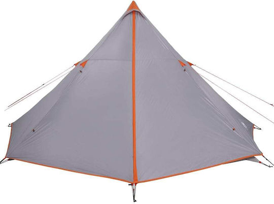 vidaXL Camping Tent Teepee Gray 3 Seasons for 8 People 400x400x200cm