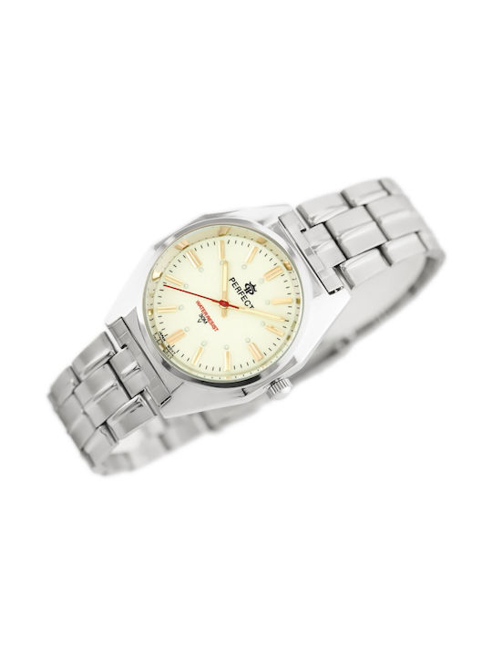 Perfect Uhr Batterie mit Silber Metallarmband