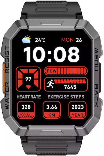 BlackView W60 50mm Smartwatch with Heart Rate Monitor (Black)