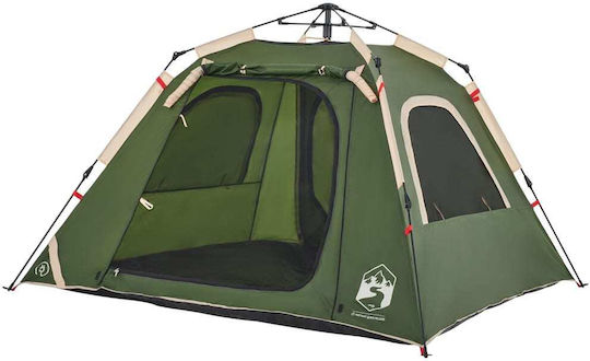 vidaXL Automatic Camping Tent Igloo Green 3 Seasons for 4 People 210x210x140cm