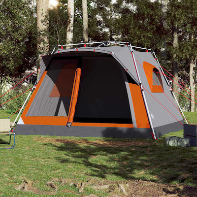 vidaXL Automatic Къмпинг палатка Igloo Сив за 7 Човека 325x325x231см.