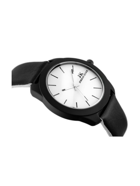 Jordan Kerr Ανδρικό Ρολόι 37mm Μπαταρίας με Μαύρο Καουτσούκ Λουράκι