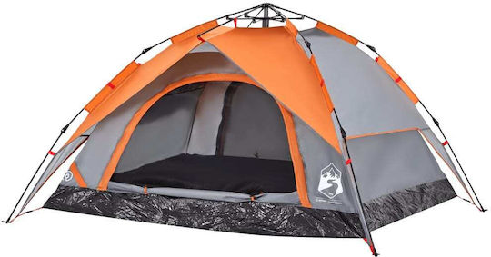 vidaXL Automatic Camping Igloo Tent Gray for 4 People 230x230x121cm