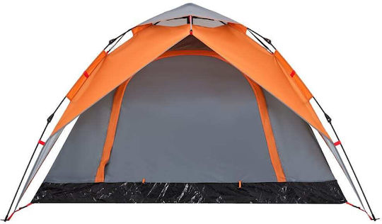 vidaXL Automatic Camping Igloo Tent Gray for 4 People 230x230x121cm