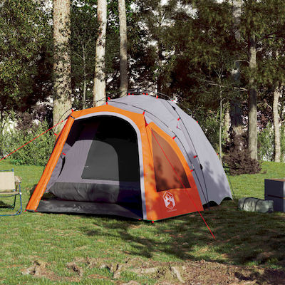 vidaXL Automat Cort Camping Igloo Gri 3 Sezoane pentru 3 Persoane 220x210x150cm