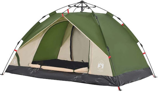 vidaXL Automatic Camping Tent Igloo Green 3 Seasons for 3 People 195x187x113cm