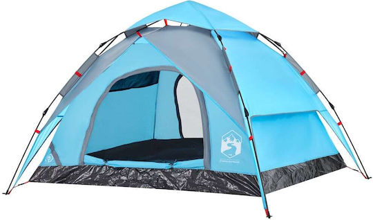 vidaXL Αυτόματη Σκηνή Camping Igloo Μπλε για 3 Άτομα 230x200x148εκ.