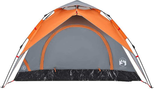 vidaXL Camping Tent Igloo Orange 3 Seasons for 3 People 370x180x116cm