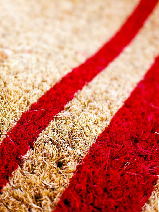 Fußmatte aus Kokosnussfasern Rot 60x33cm Dicke 15mm