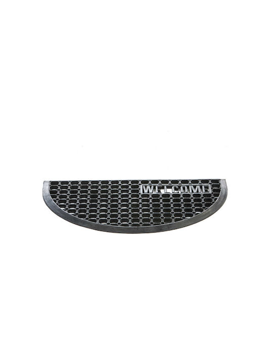 Covor de Intrare Semicircular din Cauciuc Negru 75x45buc