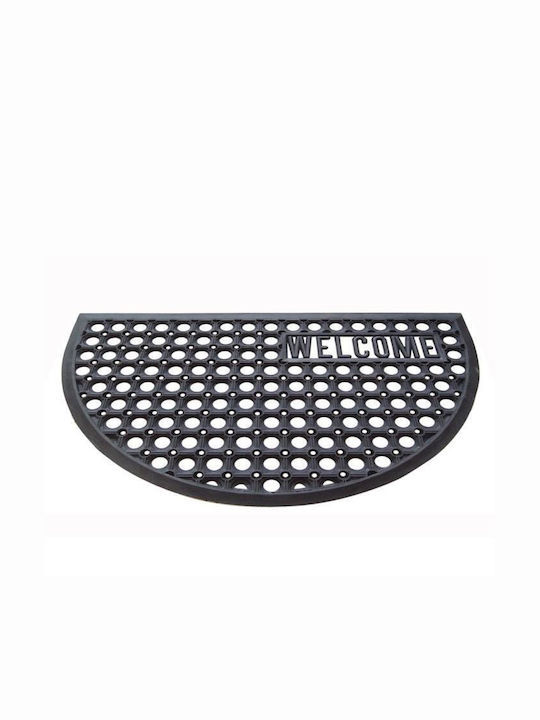 Covor de Intrare Semicircular din Cauciuc Negru 75x45buc