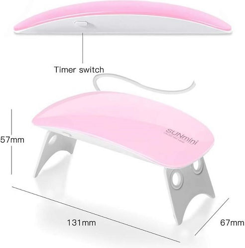 Lampa pentru unghii Mini Sun Uvled, roz