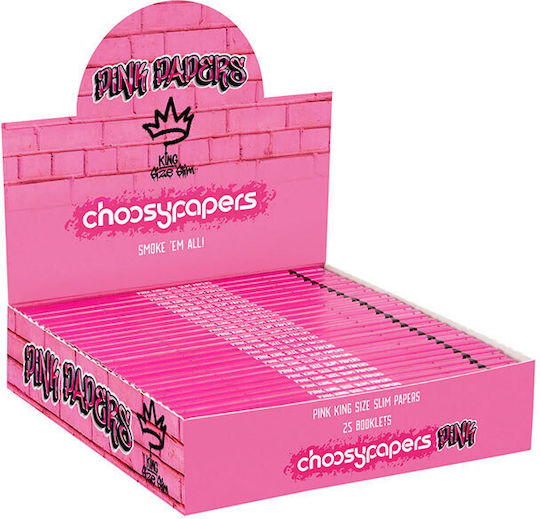 Choosypapers King Size Slim 32er-Packung Pink Graffiti Zigarettenpapiere