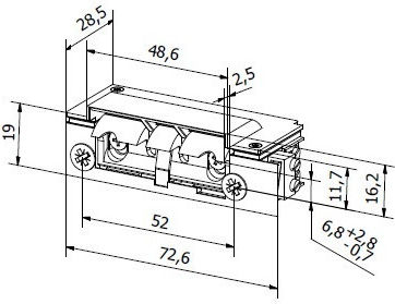 Hartte Xs12r-c Series Xs 12v Reversible Electric Attachment Slide