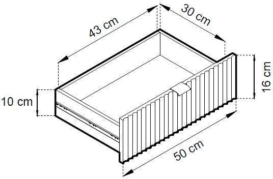 Έπιπλο Τηλεόρασης Nova Γκρι + Χρυσό Μ154xΠ39xΥ56cm P_Nova_TV_SZAR-g