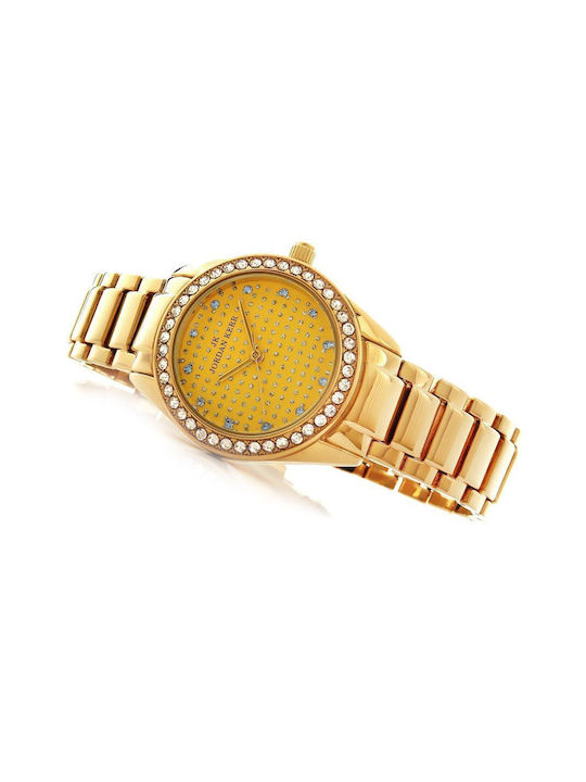 Jordan Kerr Watch Battery with Gold Metal Bracelet