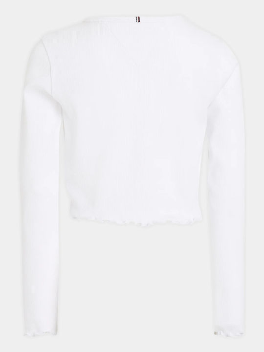 Kids' Shirt Long Sleeve White Essential