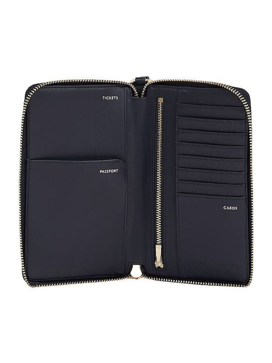 Distinct Large Women's Wallet Travel Blue