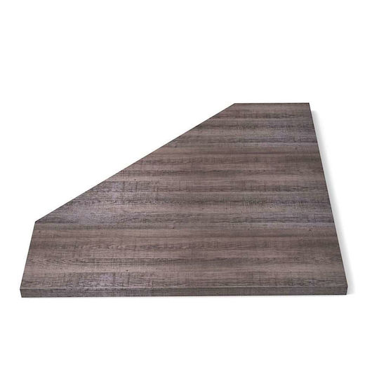 Glorious Modular Side Rack Additional Connecting Surface for 2 Walnut Furniture
