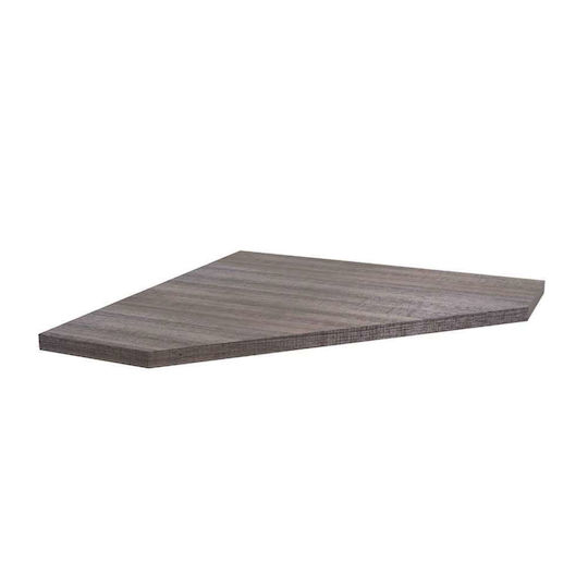 Glorious Modular Side Rack Additional Connecting Surface for 2 Walnut Furniture