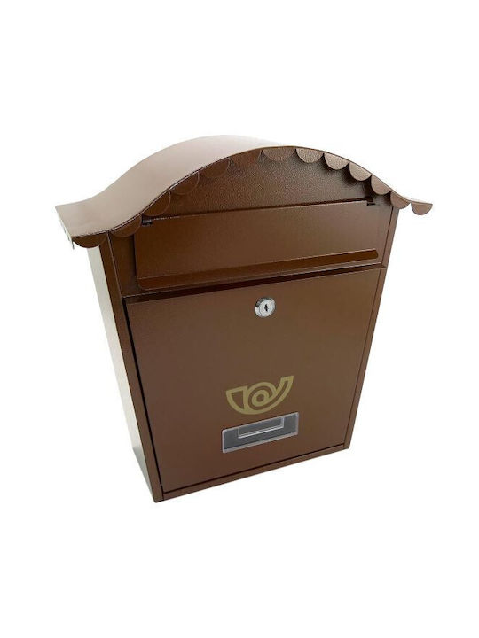 Strend Pro Cutie Poștală pentru Exterior Metalic în Culoarea Maro 36.5x13.5x36.5cm