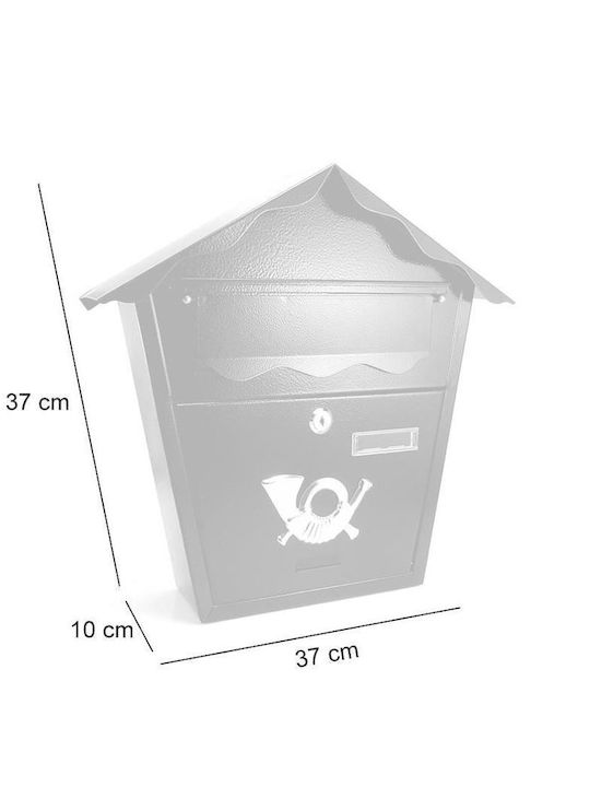 Strend Pro Cutie Poștală pentru Exterior Inox în Culoarea Negru 37x10x37cm