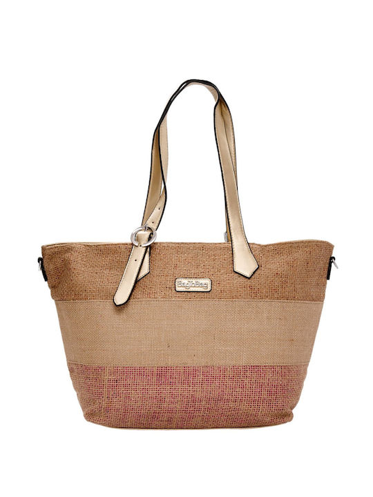 Wicker Women's Bag Shoulder Gold