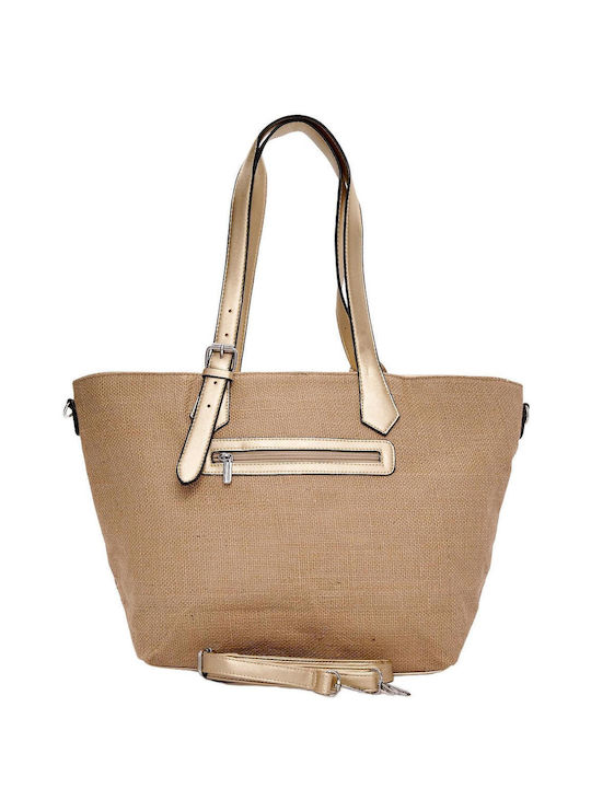 Wicker Women's Bag Shoulder Gold