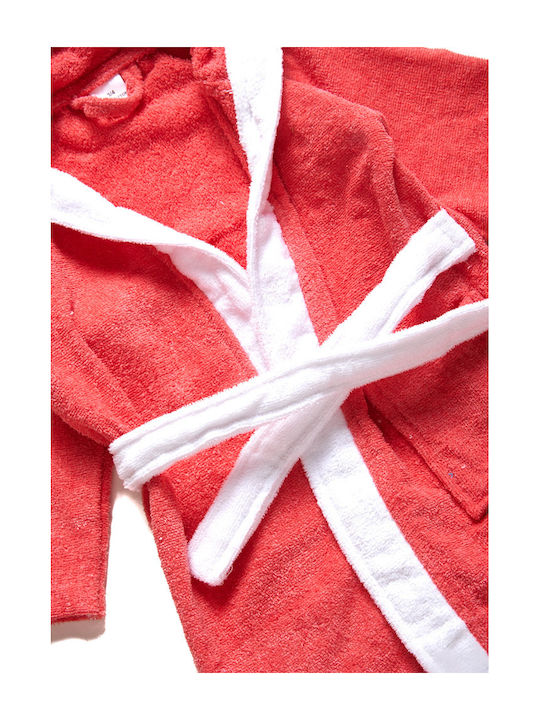 Comfort Kids Hooded Bathrobe Coral