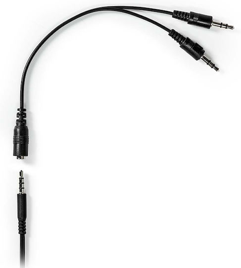 Nedis Over Ear Multimedia Ακουστικά με μικρόφωνο και σύνδεση 3.5mm Jack CHST210BK