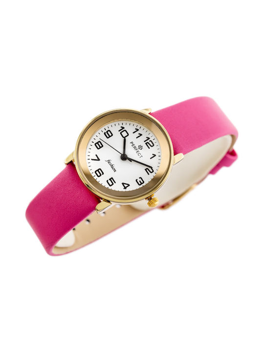 Perfect Watch with Fuchsia Leather Strap