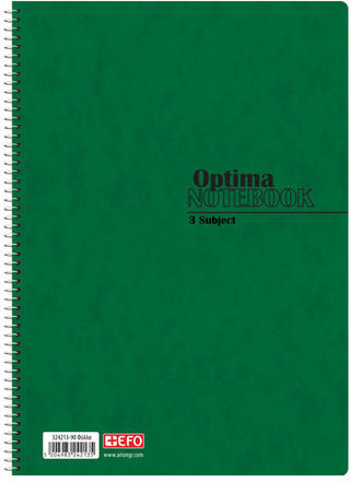 +Efo Spiral Notebook Homework A4 90 Sheets 3 Subjects 1pcs (Μiscellaneous Designs/Colors)