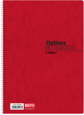 +Efo Spiral Notebook Homework A4 90 Sheets 3 Subjects 1pcs (Μiscellaneous Designs/Colors)