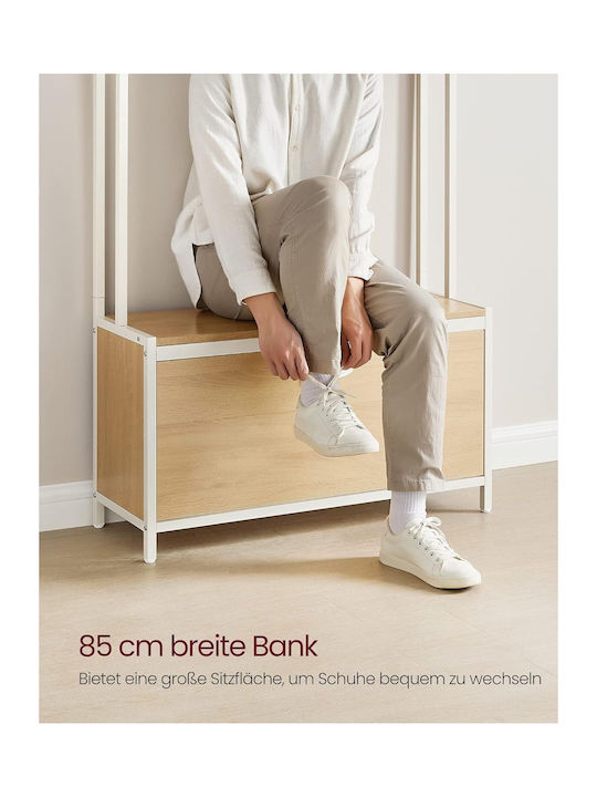 Mobilier de Intrare cu Dulap pentru Pantofi / Dulap & Bancă 85x30x180cm HSR405W09