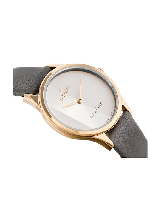 G.Rossi Women's Watch with Gray Leather Strap